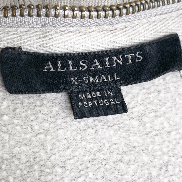 All Saints grey diagonal, open closure jacket - Picture 5 of 10